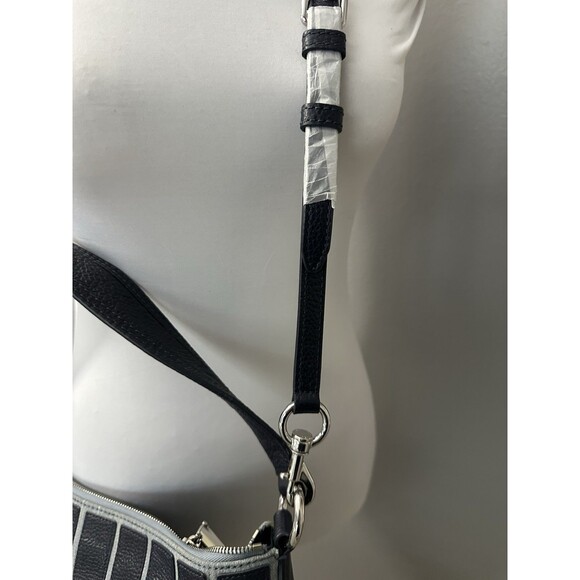 New Michael Kors Brooklyn Appliqué Medium Convertible Hobo Bag Blue Shoulder Bag - Picture 3 of 8